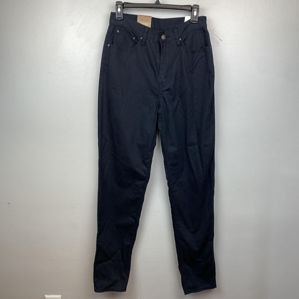 Levis Jeans Womens 27x32 Black High Waisted Mom Tapered Hemp Blend A3506-1821